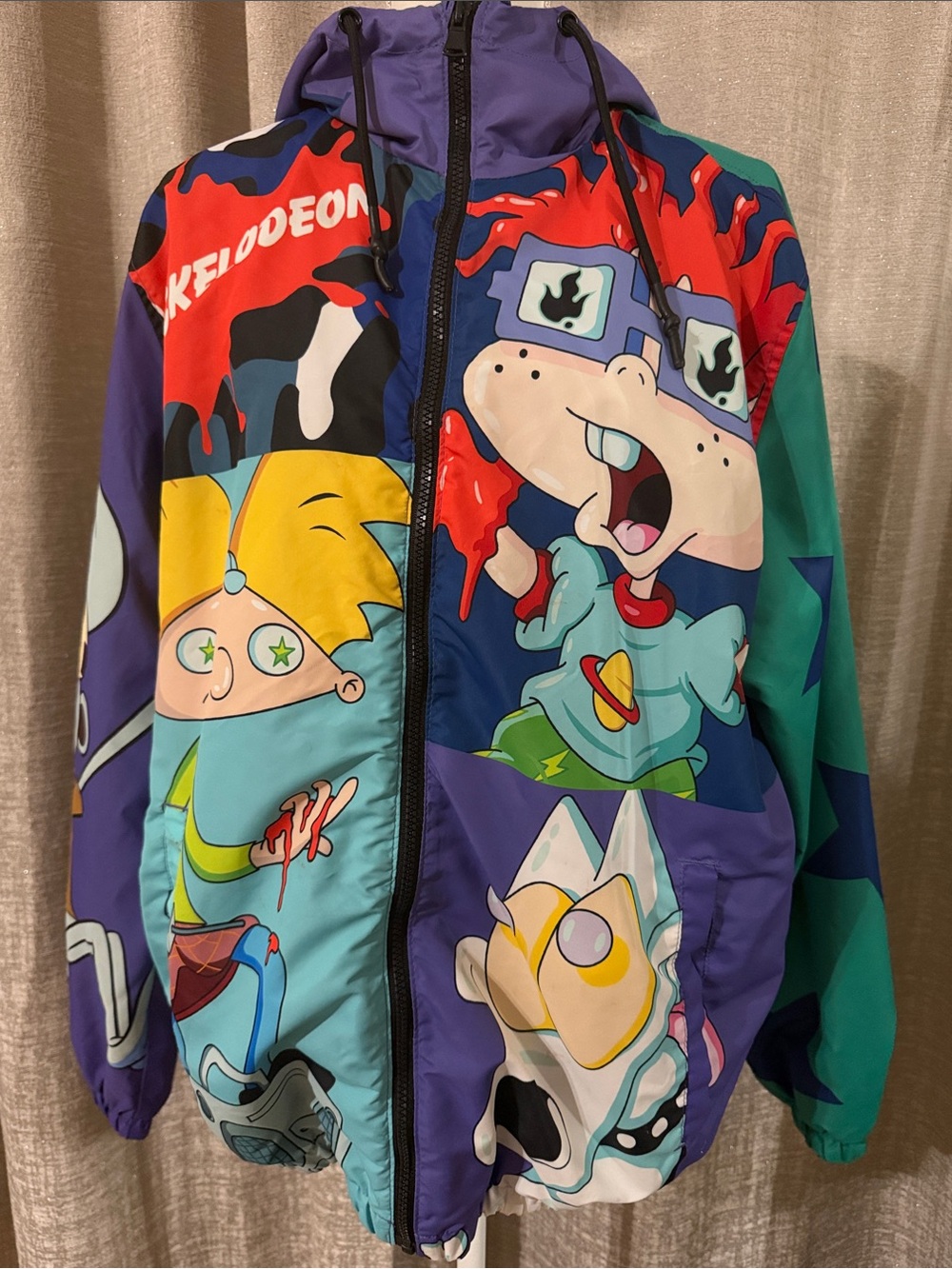 Nickelodeon Graphic Hooded Windbreaker Jacket